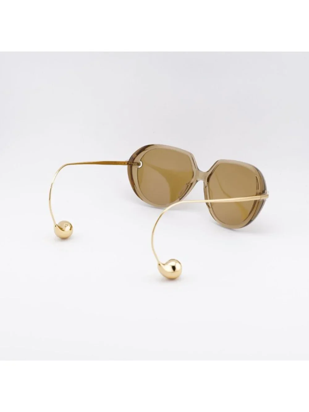 Bottega Veneta BV1436S 004 Sunglasses Shiny Transparent Yellow/Gold Square Frame